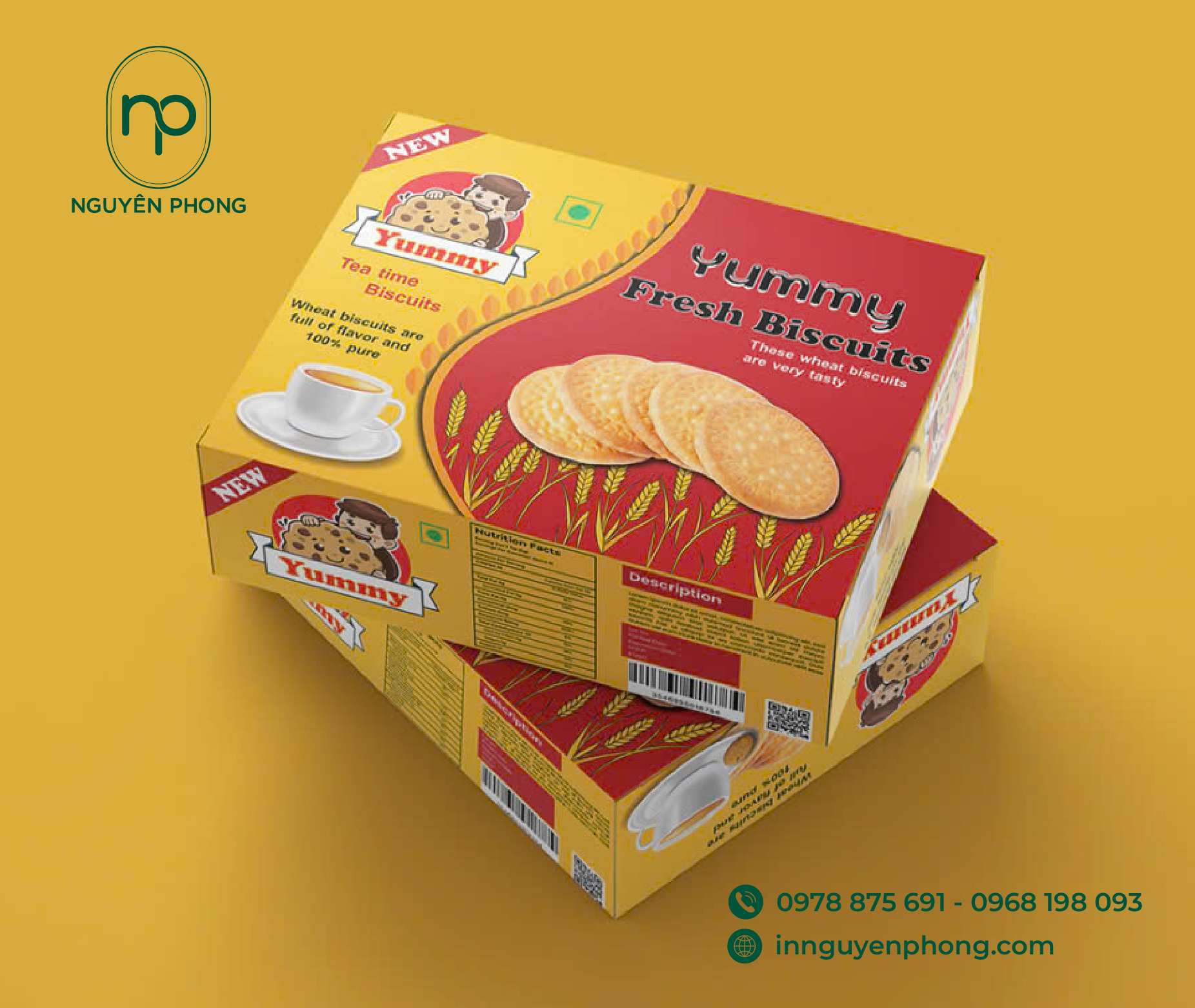 Mẫu hộp giấy đựng bánh quy